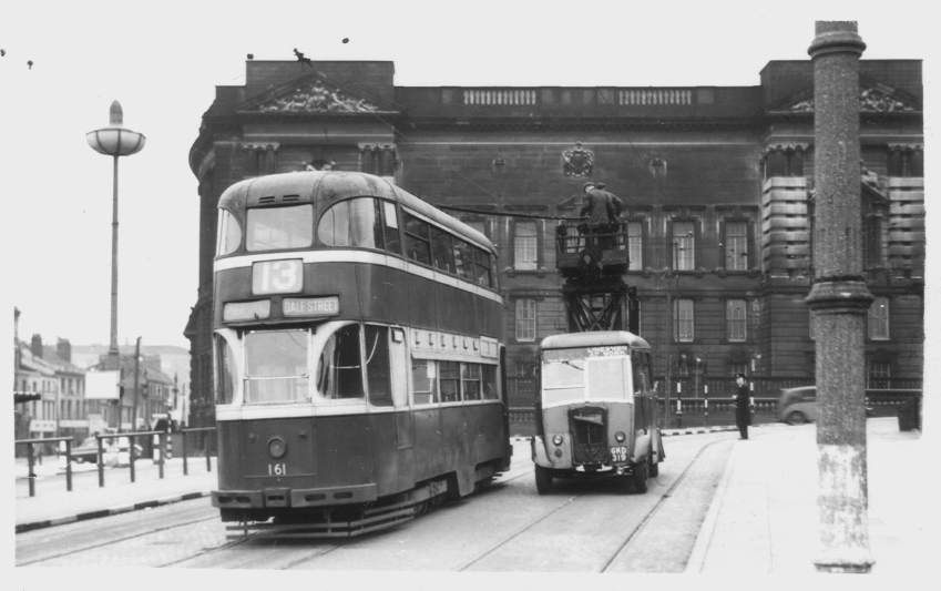 Tram 161 Liverpool 1955