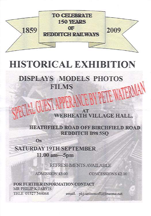 Details of Redditch Railways exhibition
